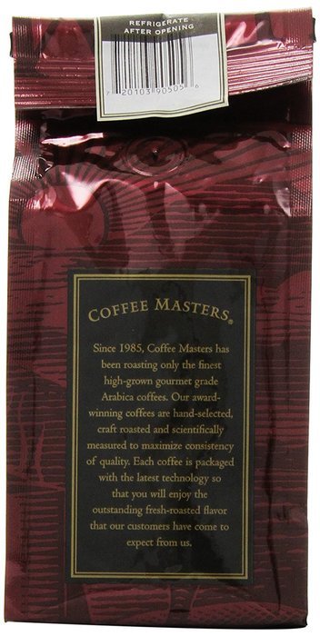 Coffee Masters Flavored Coffee, Dark Chocolate Decadence, Ground, 12-Ounce Bags (Pack of 4) N2