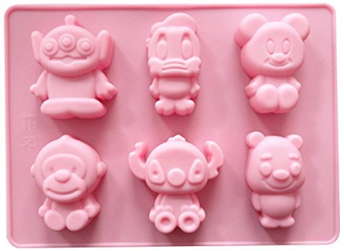 6 Cavity Cartoon Silicone mold chocolate molds cake DIY mould