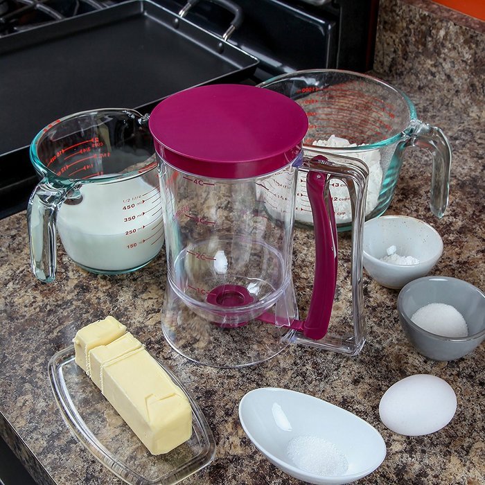 PLURAL Pancake Batter Dispenser Easy Pour Home Kitchen Gadgets - Perfect Baking of Cupcakes, Waffles, Cakes, Muffin... N6