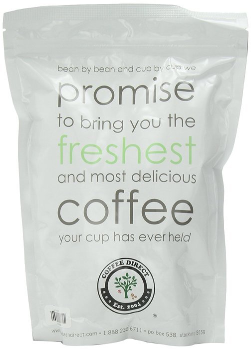 Coffee Bean Direct Hawaiian Kona Blend, Whole Bean Coffee, 16-Ounce Bags (Pack of 3) N5