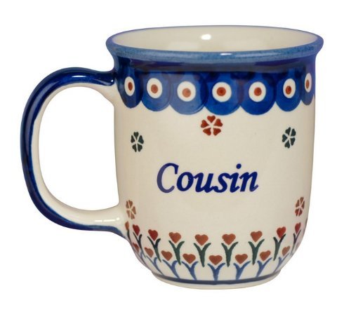 New Polish Pottery 12oz Mug - KUZYNKA, COUSIN (F)