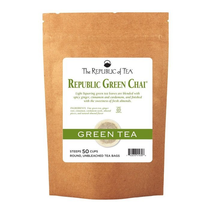 The Republic Of Tea Organic Turmeric Ginger Green Tea, 50 Tea Bags, Gourmet Green Tea And Turmeric Tea N18