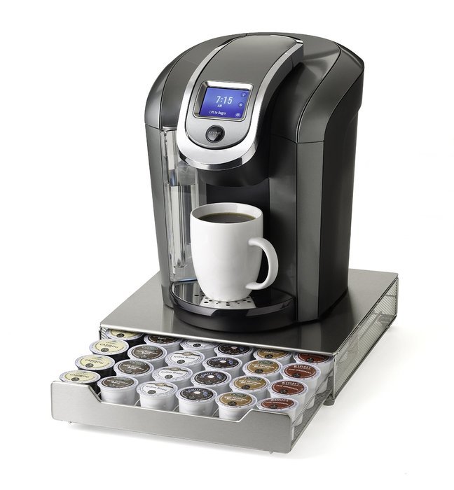 NIFTY 6498 Keurig Brewed Stainless Steel K-Cup Rolling Drawer, Metallic