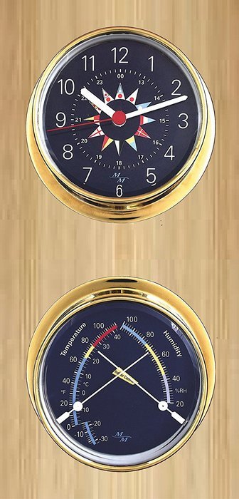 Blue Flag 5.75 Cabin Gift Set presented in a Leather Finish Felt Lined Gift Box with Clock and Comfort Meter