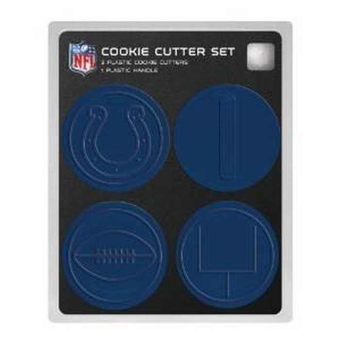 NFL Licensed 4 pieceI Indianapolis Colts Plastic Cookie Cutter Set