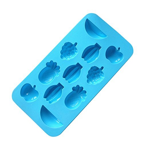 11 Fruit Jelly Pudding Silicone Cake Mold Pan 7.8"x4.1"x0.59" Color At Random N2