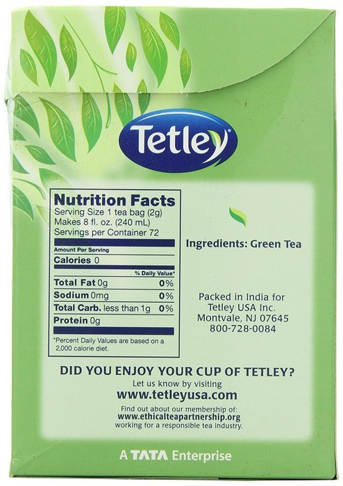 Tetley Green Tea, 72 Tea Bags N2