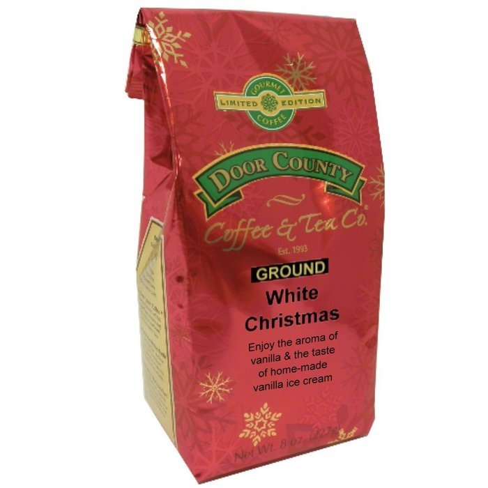 Door County Coffee, 8oz Bags, Seasonal Holiday Coffee (Candy Cane, Ground) N9
