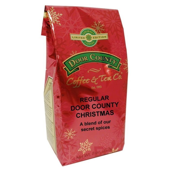 Door County Coffee, 8oz Bags, Seasonal Holiday Coffee (Candy Cane, Ground) N10