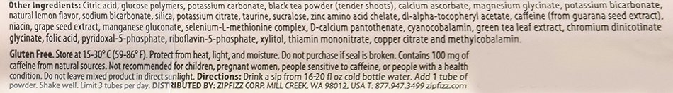 Zipfizz Healthy Energy Drink Mix, Lemon Iced Tea FFP, 30 Count N2