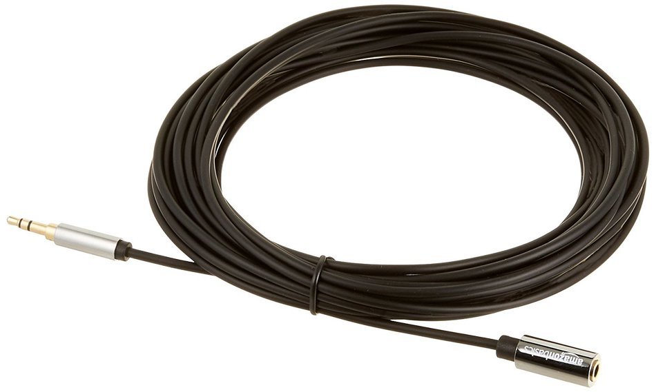 AmazonBasics 3.5mm Male to Female Stereo Audio Cable - 6 Feet (1.83 Meters) N4