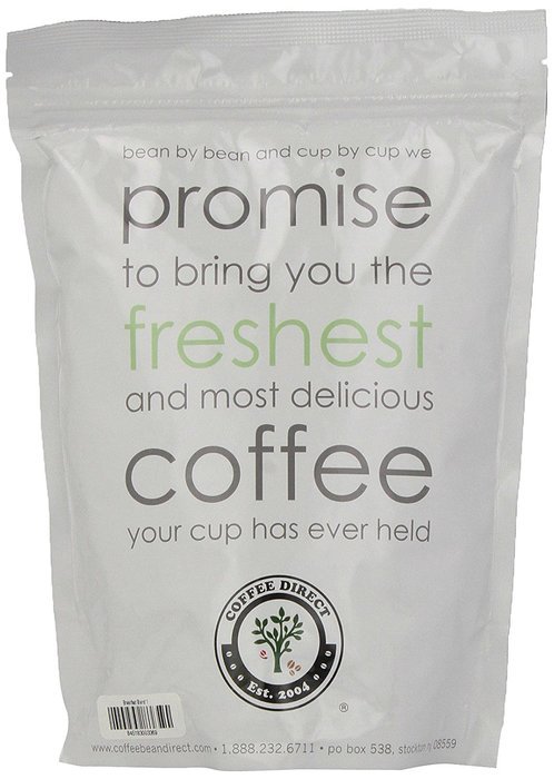 Coffee Bean Direct Hawaiian Kona Blend, Whole Bean Coffee, 16-Ounce Bags (Pack of 3) N12
