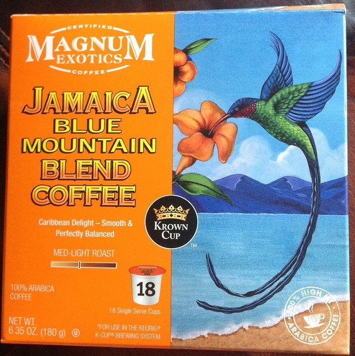 Magnum Exotics JAMAICA BLUE MOUNTAIN Blend Coffee k-cup 18 cts. (Pack of 2) N2