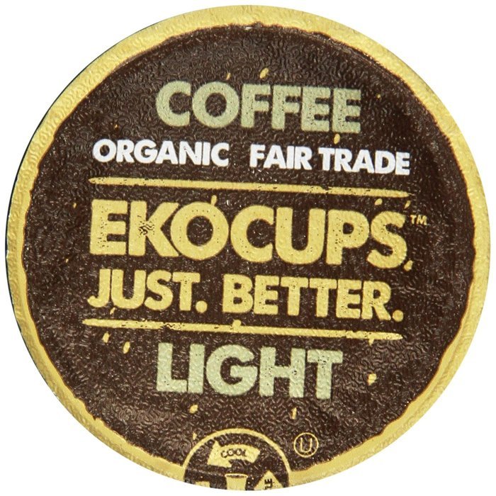 EKOCUPS Artisan Organic Decaf Coffee, Light Roast in, Recyclable Single Serve Cups for Keurig K-cup Brewers, 10... N3