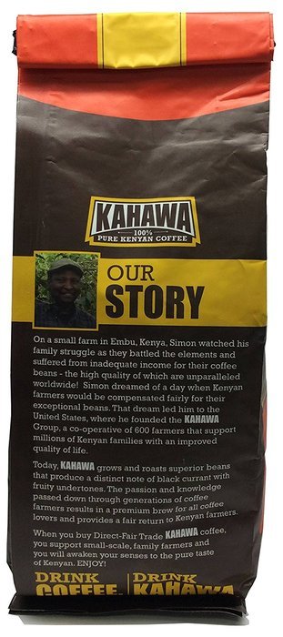 KAHAWA Kenya Coffee, Dark Roast, Ground Coffee, 100% Arabica Coffee, Kenya AA, Specialty Coffee, Premium Coffee... N6