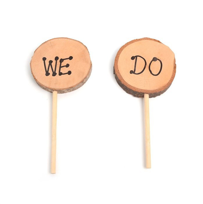 Mandydov Rustic Shabby Chic Wood Cake Topper Cake Decorating Supplies for Couples Wedding Decoration (Mr & Mrs) N2