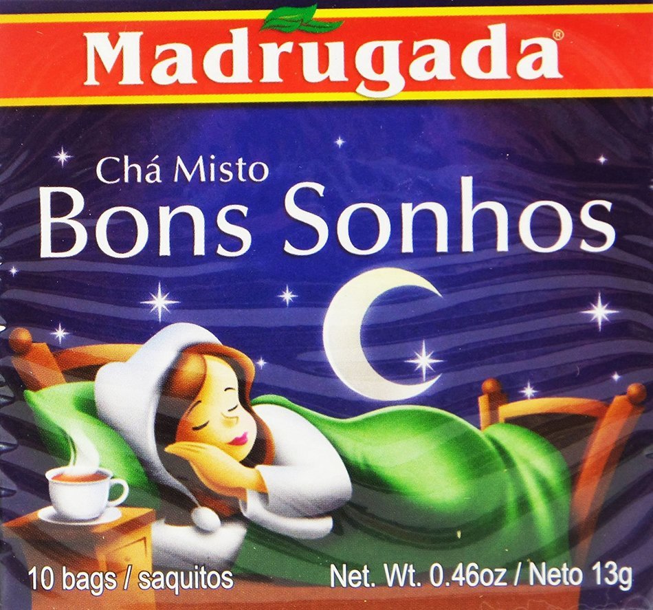 Passion Fruit Tea 10 tea bags - Ch&aacute; de Maracuj&aacute; 10 sach&ecirc;s - Madrugada - 0.5oz (15g) GLUTEN FREE - (PACK OF 04) N2
