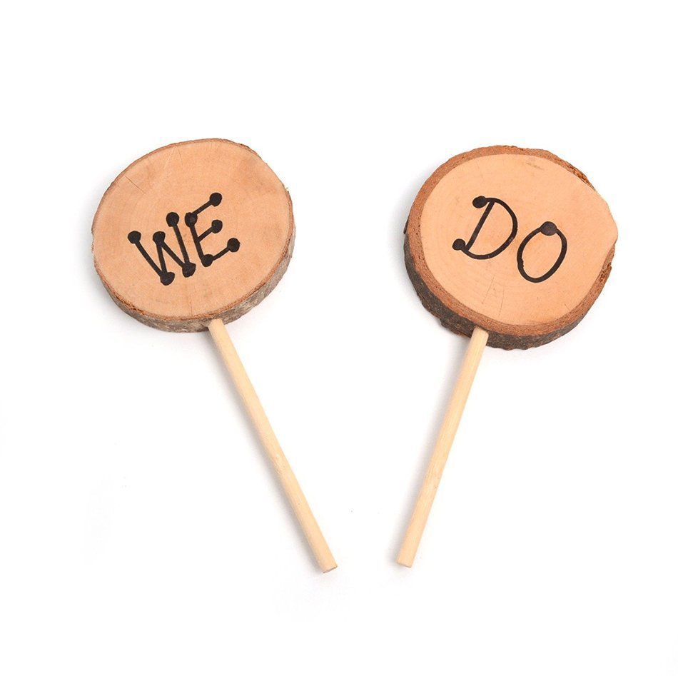 Mandydov Rustic Shabby Chic Wood Cake Topper Cake Decorating Supplies for Couples Wedding Decoration (Mr & Mrs) N3