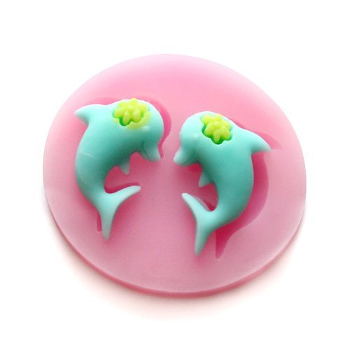 Longzang dolphin F0525 Fondant Mold Silicone Sugar mold Craft Molds DIY gumpaste flowers Cake Decorating