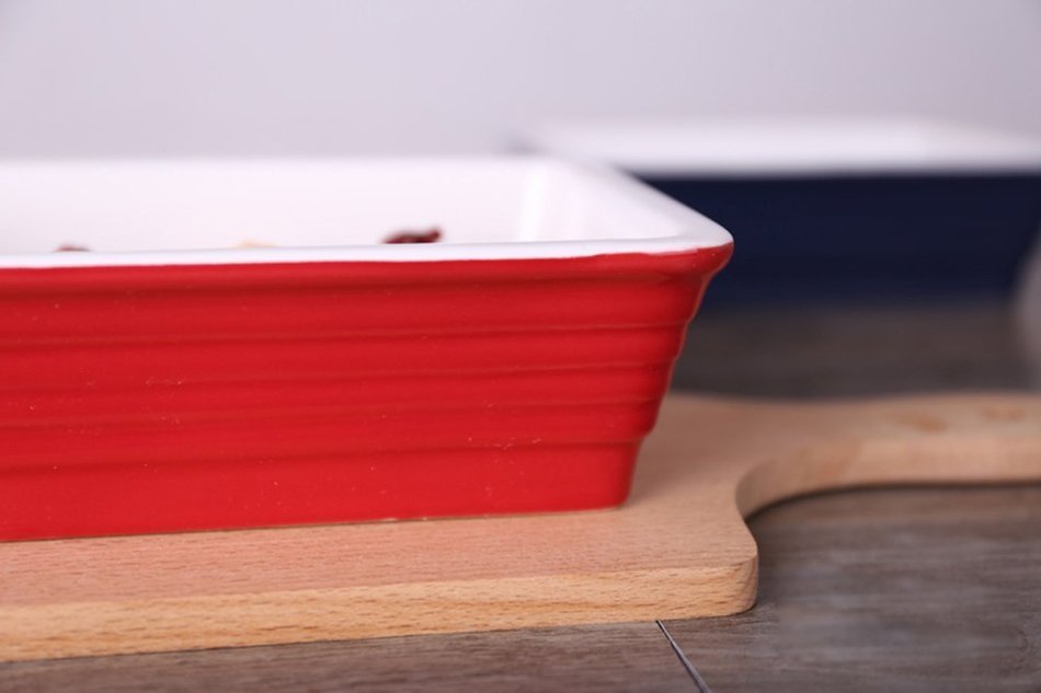 Chef's Classic Enameled Roasting and Lasagna Pan, 650ml, 7.6" (Blue) N5