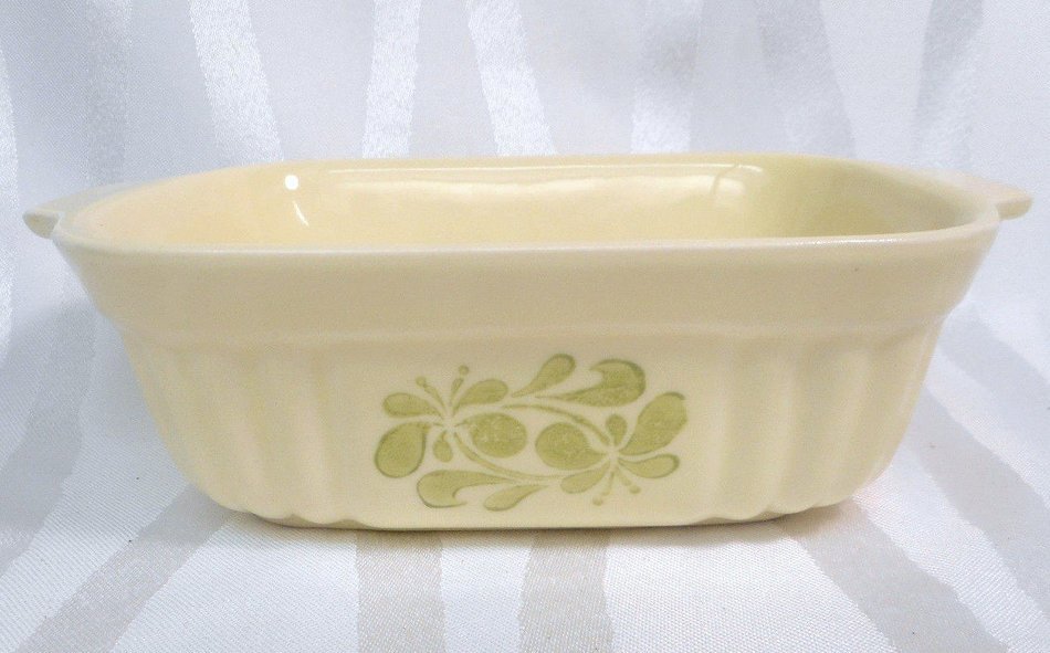 Vintage Pfaltzgraff Mini Casserole 16oz FTDA 1983 White with Green Floral #B11