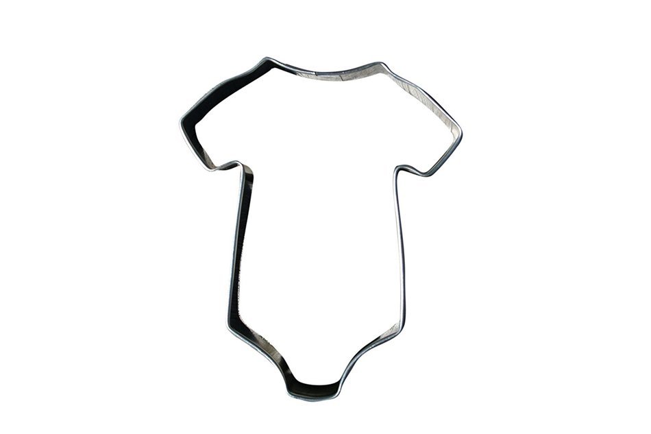 3 Baby Shower Cookie Cutters - Baby Onesie 3.5 Inch, Footprint 3.5 Inch, Carriage 4 Inch N3