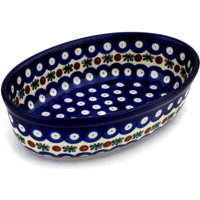 Polish Pottery Oval Baker 8-inch Mosquito N2