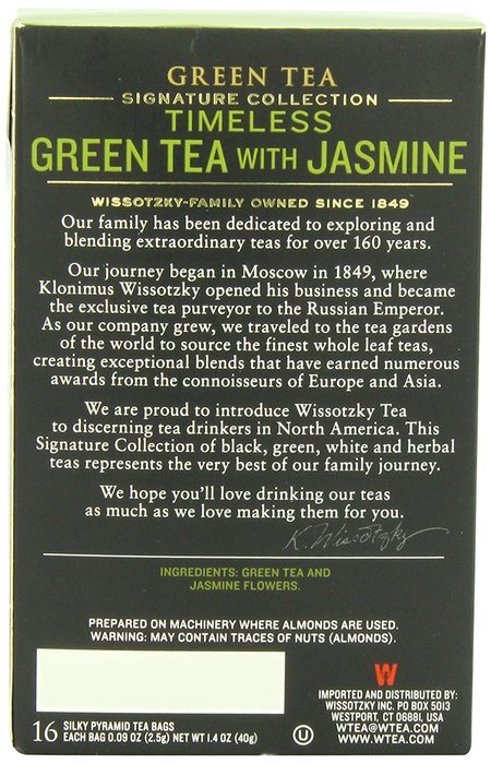 Wissotzky Tea Signature Collection Nana Mint with Ginger and Lemon Tea, 1.4 Ounce (16 Count) N16