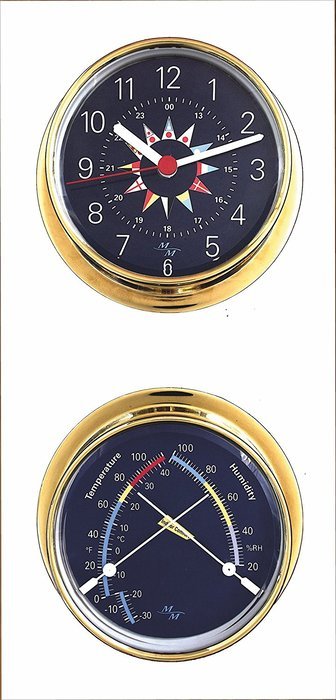 Blue Flag 5.75 Cabin Gift Set presented in a Leather Finish Felt Lined Gift Box with Clock and Comfort Meter N2