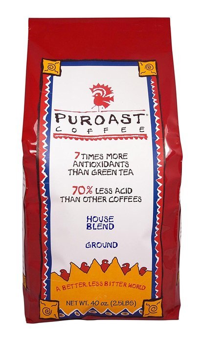 Puroast Low Acid Coffee House Blend Drip Grind, 2.5-Pound Bag N2