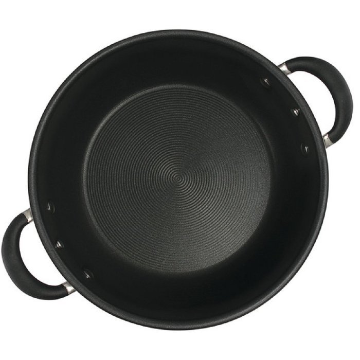 Circulon Momentu Stainless Steel Nonstick 4-Quart Covered Casserole with Locking Straining Lid N2