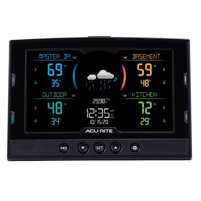 AcuRite 02083M Home Temperature & Humidity Station with 3 Indoor / Outdoor Sensors N6