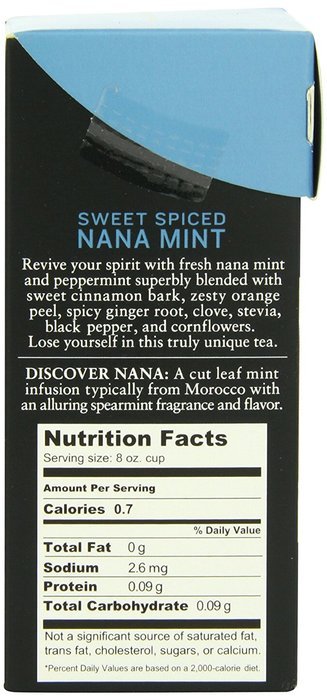 Wissotzky Tea Signature Collection Nana Mint with Ginger and Lemon Tea, 1.4 Ounce (16 Count) N28