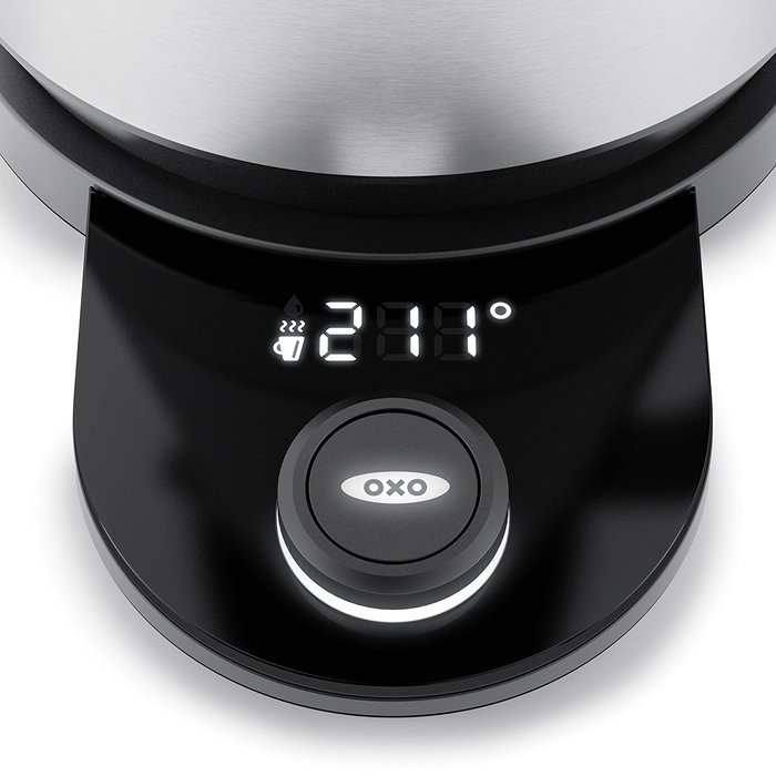 OXO On Cordless Glass Adjustable Temperature Electric Kettle, Stainless Steel N2