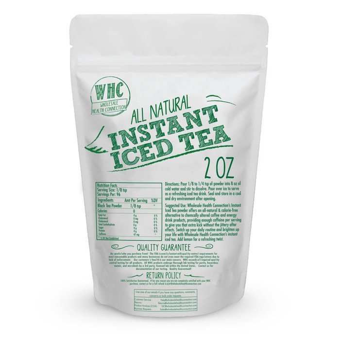 Premium Instant Iced Tea Powder - 100% Pure Tea - No Fillers, Additives or Artificial Ingredients of Any Kind... N2