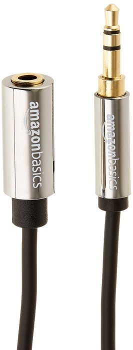 AmazonBasics 3.5mm Male to Female Stereo Audio Cable - 6 Feet (1.83 Meters) N13