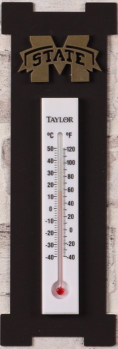 Henson Metal Works 2500-3 Mississippi State Collegiate Logo Outdoor Thermometer