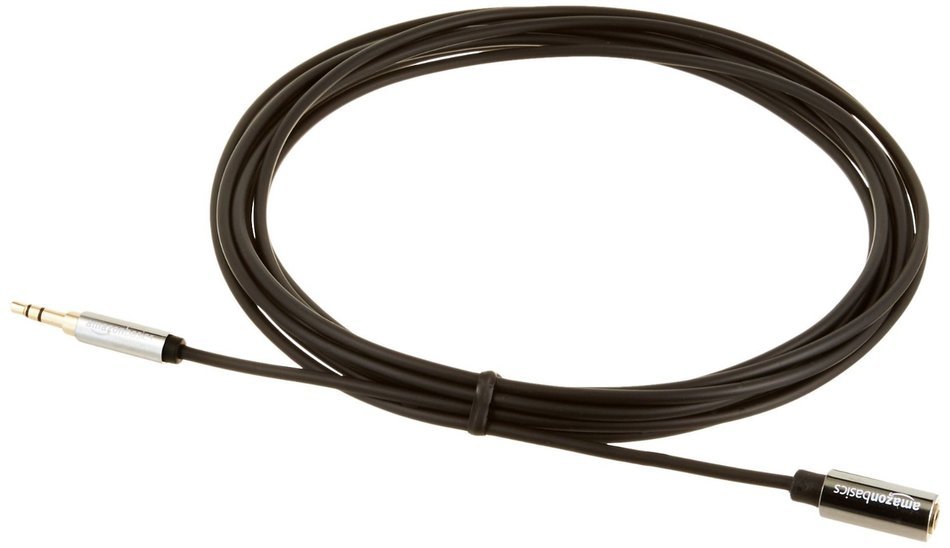 AmazonBasics 3.5mm Male to Female Stereo Audio Cable - 6 Feet (1.83 Meters) N14
