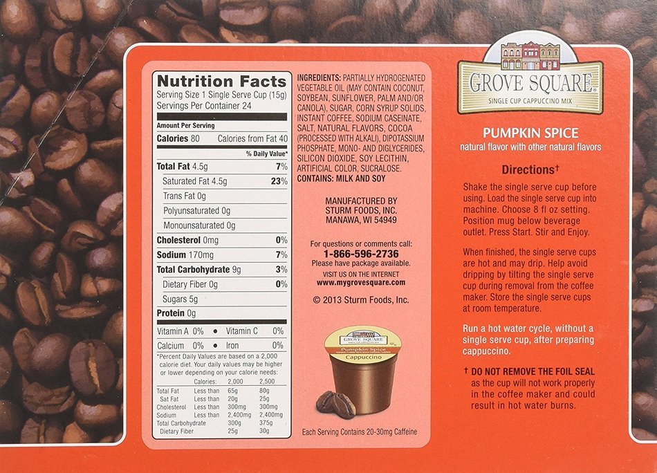 Grove Square Pumpkin Spice Cappuccino K-Cups (48 Count) N5