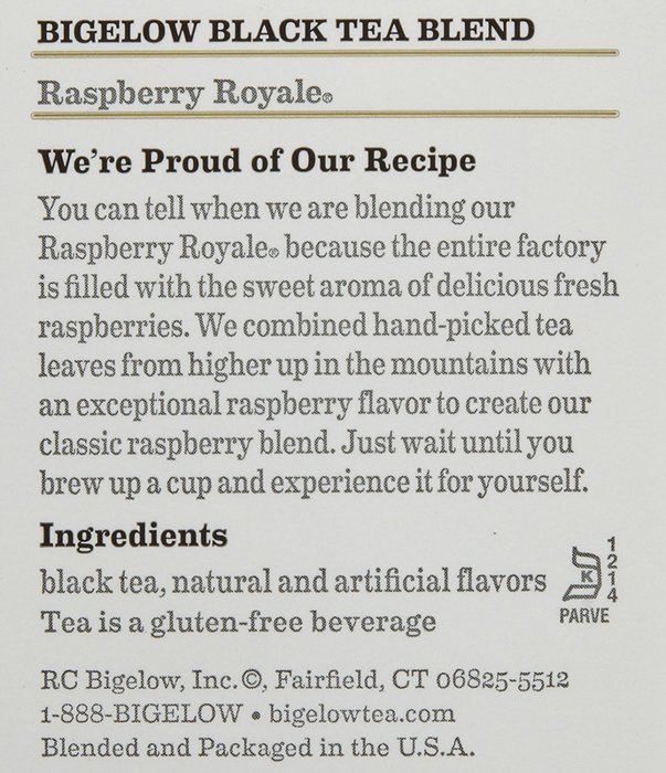 Bigelow Raspberry Royale Tea Bags - 20 ct - 3 Pack N2