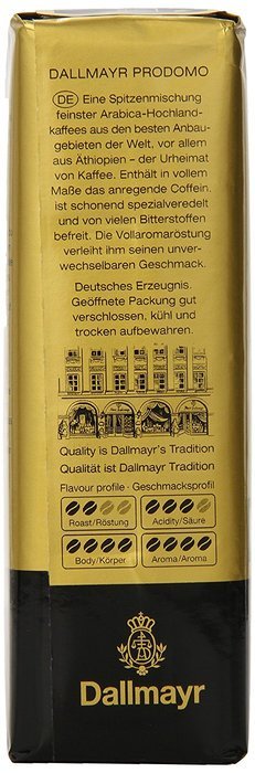 Dallmayr Gourmet Coffee, Prodomo (Ground), 8.8-Ounce Vacuum Packs (Pack of 3)