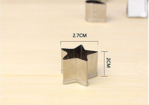 Rey 15PCS silver Color Stainless Steel Mini Cookie Chocolate Cutters，Set Assorted Shapes Cake Mold Make Fun SHAPES...