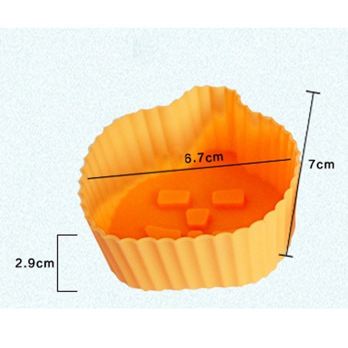 Set Of 6 Silicone Cake Baking Mold Cake Pan DIY Mold ( Pumpkin ) N2