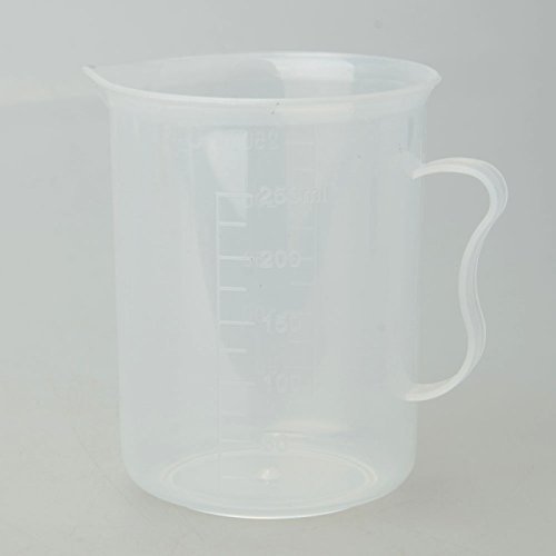 Great Value 250ml High-class Plastic Petiolate Dial Counting Cup for DIY Baking Transparent