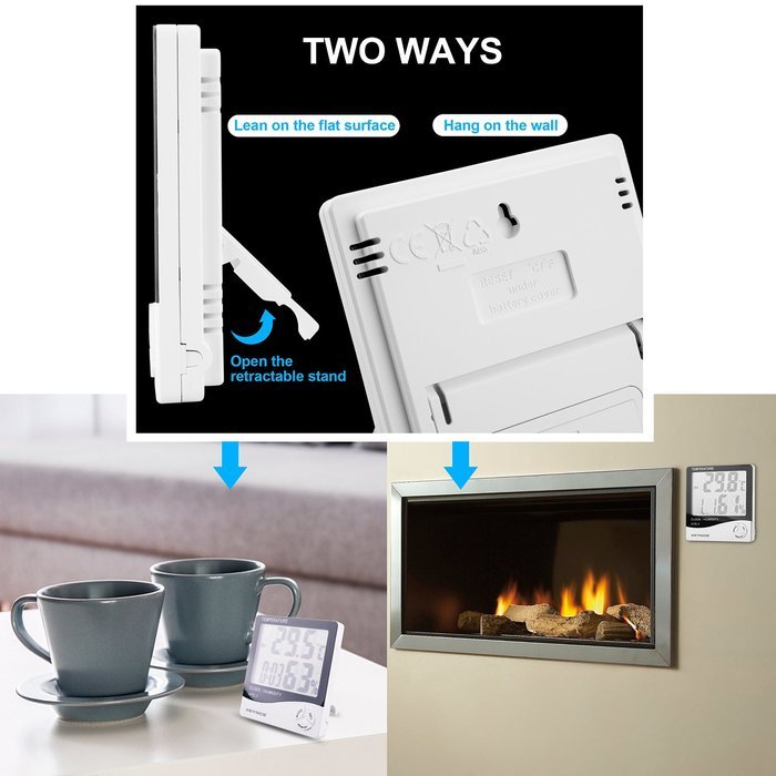 Keynice&reg; Weather Thermometers, Indoor Humidity Thermometer Wall Mount Monitor Sensor Thermostat Home Office, digital... N3