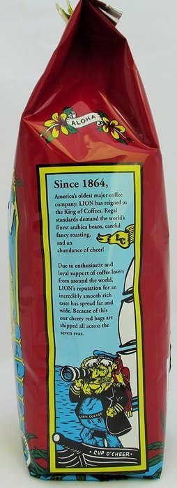Lion Kona Gold Premium 10% Kona Coffee Blend 24 Oz. Whole Bean N3