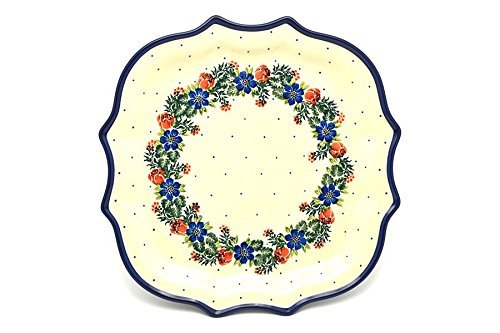 Polish Pottery Tray - Serpentine Edge - Garden Party