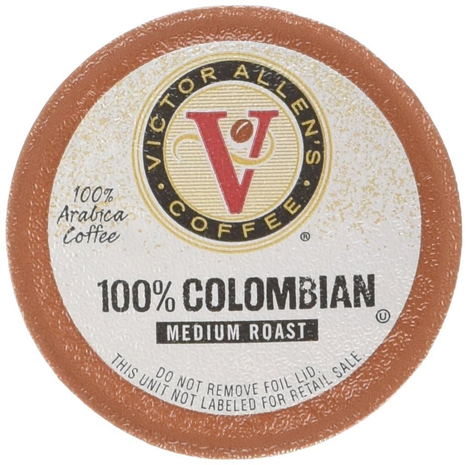 Victor Allen Coffee 100% Colombian, Medium Roast Single Serve Cup for Keurig K-Cup Brewers, 12 Count N2