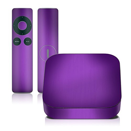 Purple Burst Design Protective Decal Skin Sticker for Apple TV 2nd Gen (released Fall 2010) (Matte Satin)