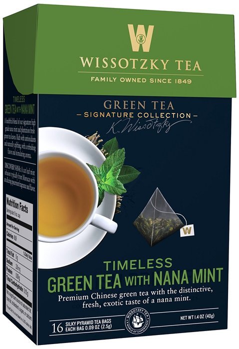 Wissotzky Tea Signature Collection Nana Mint with Ginger and Lemon Tea, 1.4 Ounce (16 Count) N50